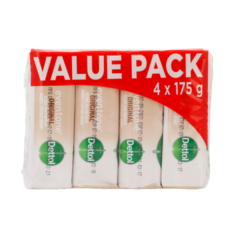 Dettol eventone soap 175g 4 pack