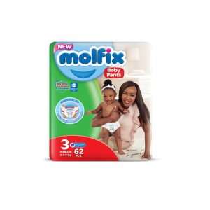 Molfix pants jumbo No3 ( 6.1-9kg 62 pcs )